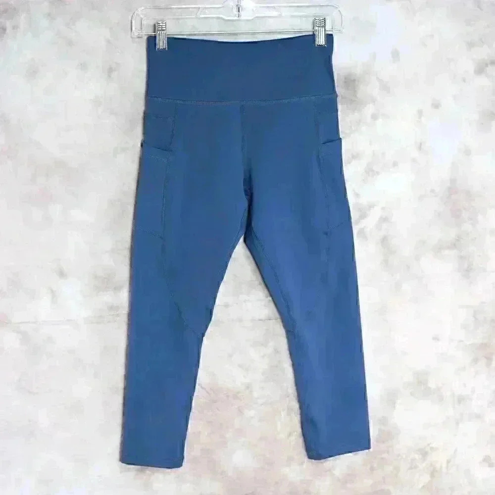 Women's Zyia Active Size 4 Blue cropped yoga leggings